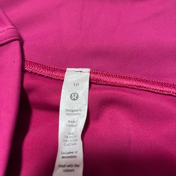 Lululemon Athletica Pink High Rise Cropped Leggings Size 10 - Picture 4 of 12